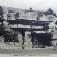 Cambrai 59 les grottes du jardin public cpa