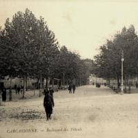 Le boulevard des Tilleuls (cpa)