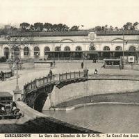 La gare ferrovière (cpa)