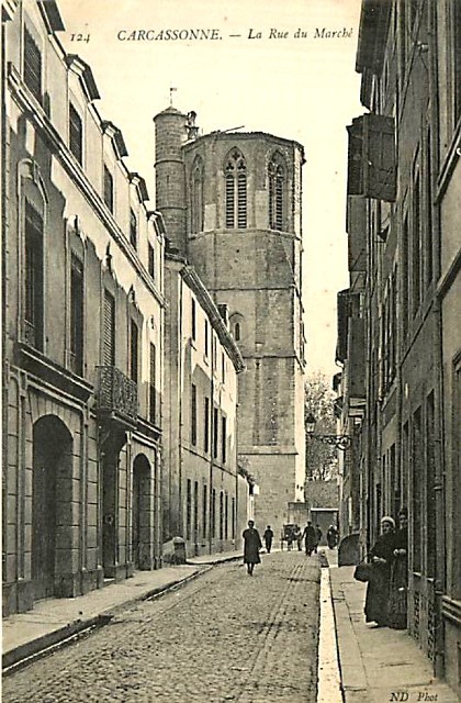 La rue du marché (cpa)