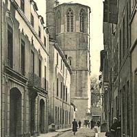 La rue du marché (cpa)