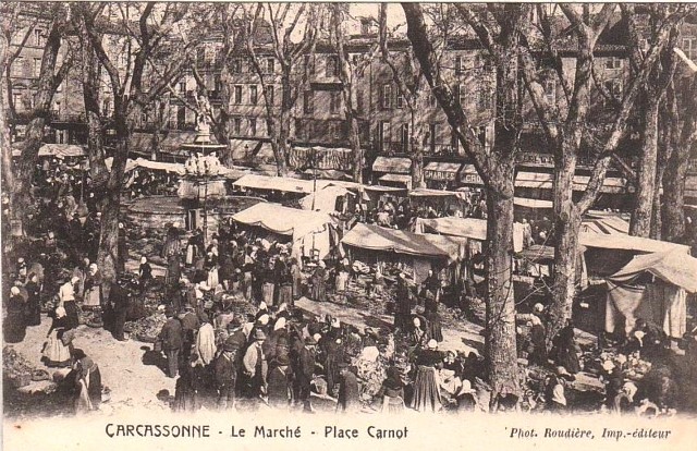 Le marché de la place Carnot (cpa)