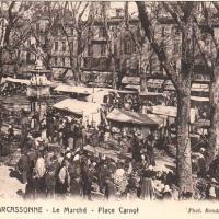 Le marché de la place Carnot (cpa)