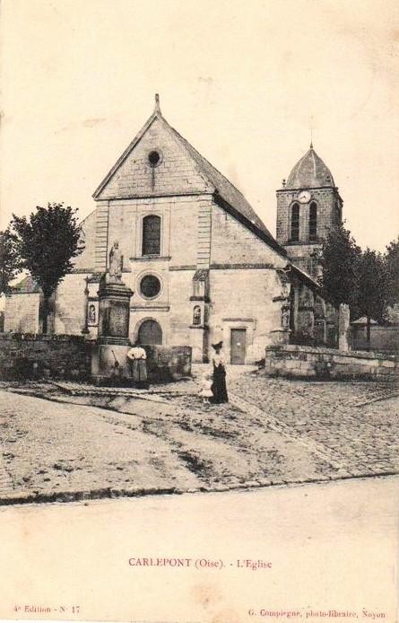 Carlepont oise cpa l eglise saint eloi