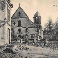 Carlepont oise cpa l eglise saint eloi apres 1914 1918