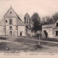 Carlepont oise cpa l eglise saint eloi apres 1914 1918