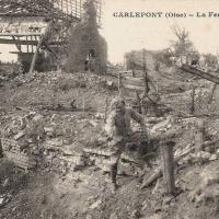 Carlepont oise cpa la ferme des loges 1914 1918
