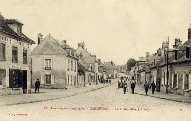 Carlepont oise cpa la grande rue