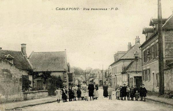 Carlepont oise cpa la grande rue 