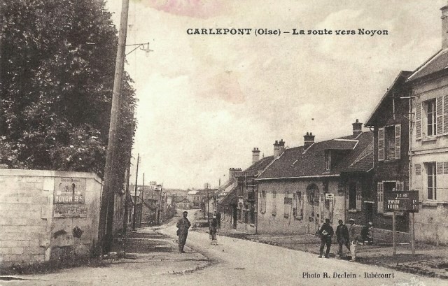 Carlepont oise cpa la route vers noyon