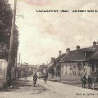 Carlepont oise cpa la route vers noyon