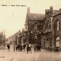 Carnieres 59 la rue d en haut cpa