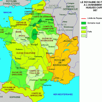 La France en 987, sous Hugues Capet