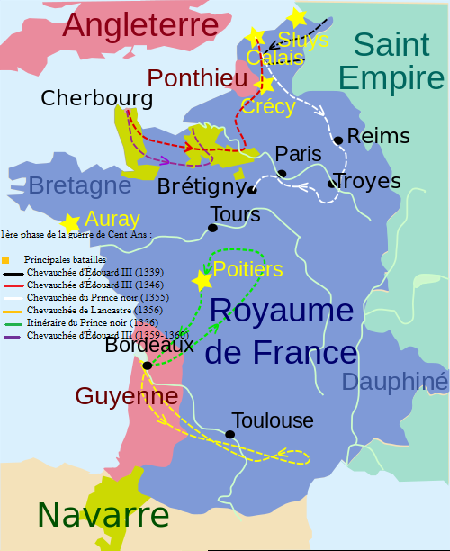 Le royaume des Capétiens, Guerre de Cent Ans en 1356