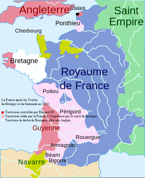 Le royaume des Capétiens, Guerre de Cent Ans en 1365