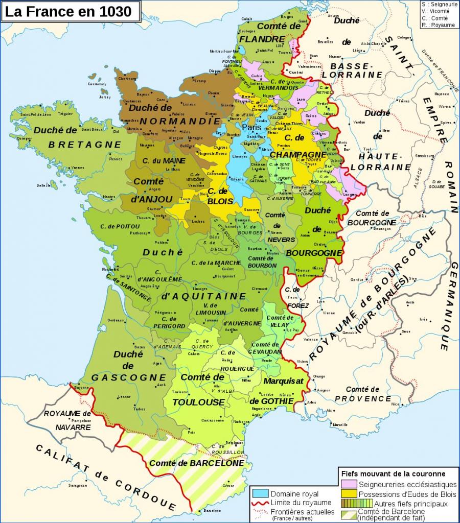 Carte la France sous son règne