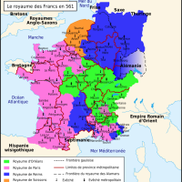 Carte royaume Franc en 561