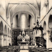 Cattenieres 59 l eglise saint martin interieur cpa