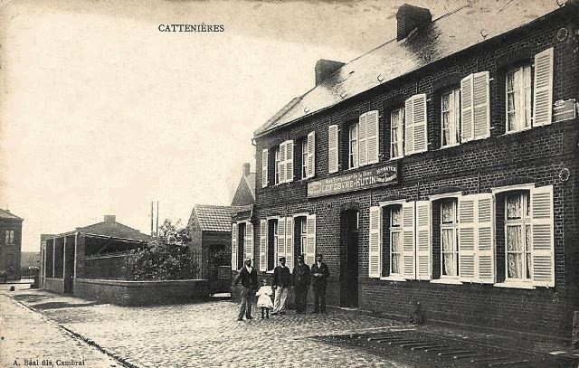 Cattenieres 59 le restaurant de la gare lefebvre hutin cpa