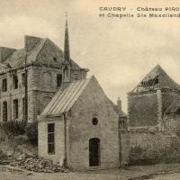 Caudry 59 le chateau et la chapelle cpa