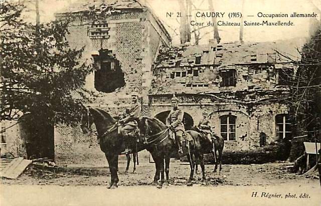 Caudry 59 le chateau la cour 1914 1918 cpa