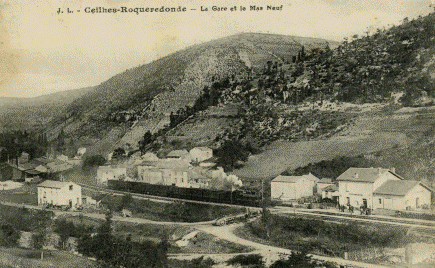 Le mas neuf et la gare, cpa