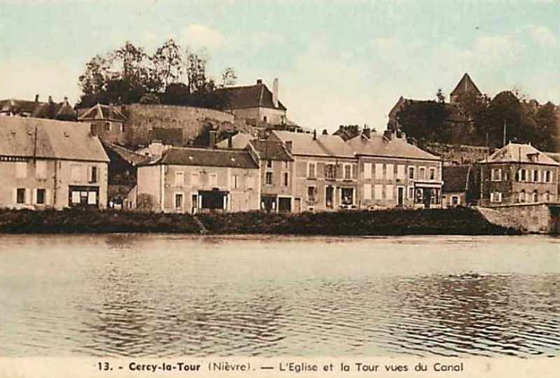 Cercy-la-Tour (Nièvre) L'église et la tour CPA