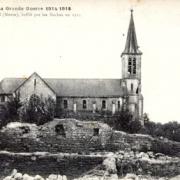 Cesse (Meuse) L'église et ruines 1914-1918 CPA