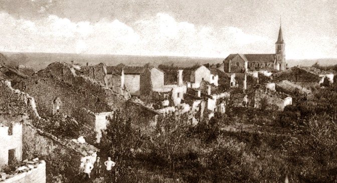 Cesse (Meuse) Vue générale 1914-1918 CPA
