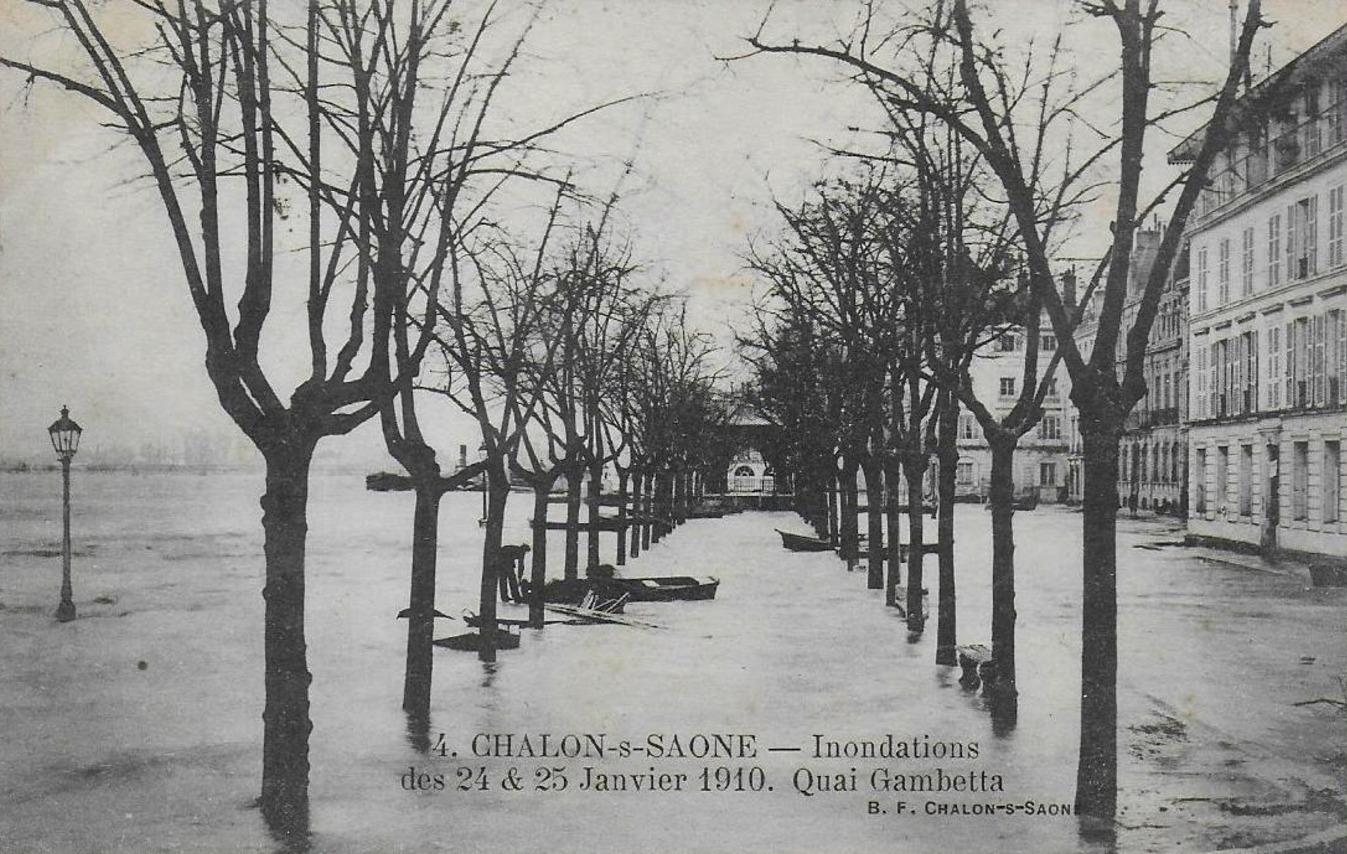 Chalon-sur-Saône (71) Inondations 1910 CPA