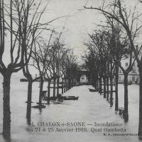 Chalon-sur-Saône (71) Inondations 1910 CPA