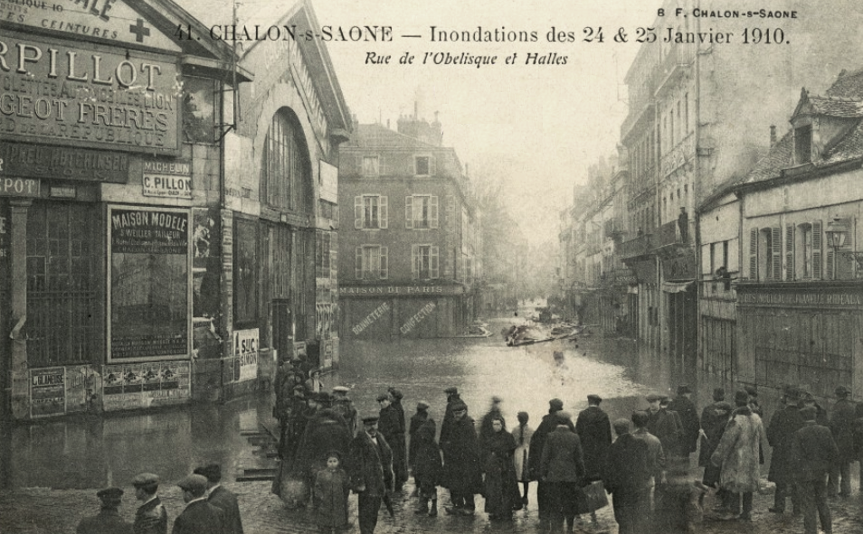 Chalon-sur-Saône (71) Inondations 1910 CPA