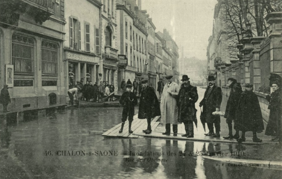 Chalon-sur-Saône (71) Inondations 1910 CPA