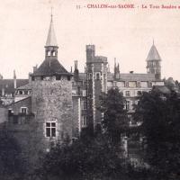 Chalon-sur-Saône (71) Tour Saudron et beffroi CPA