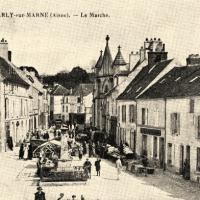 Charly-sur-Marne (Aisne) CPA Marché
