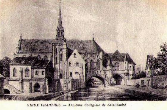 Chartres (28) L'ancienne collégiale Saint-André CPA