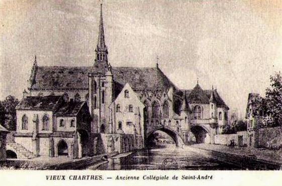 Chartres (28) L'ancienne collégiale Saint-André CPA