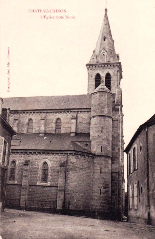 Château-Chinon (Nièvre) L'église Saint Romain CPA