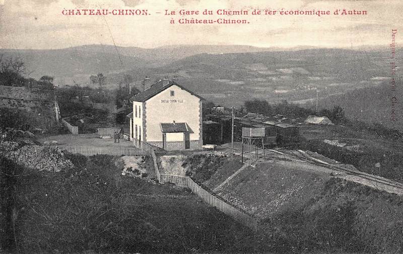 Château-Chinon (Nièvre) La gare CPA