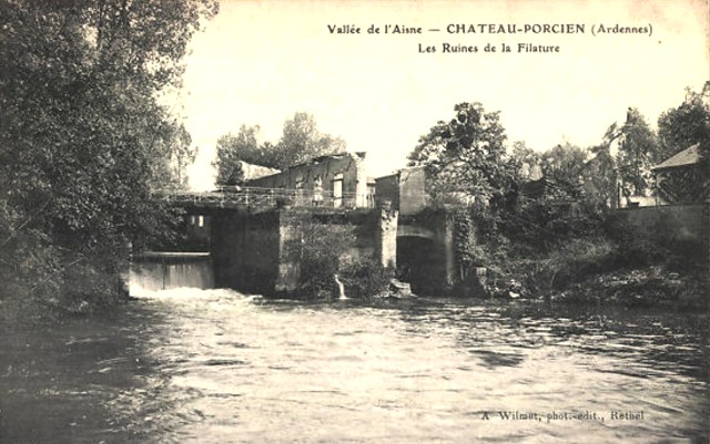 Château-Porcien (08) Ruines de la Filature CPA