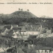 Château-Porcien (08) Vue générale, la butte CPA