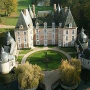 Château-Renard (45) Château de la Motte, vue aérienne