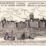 Châtenois, l'ancien château du Haut-Bourg,  reconstitution