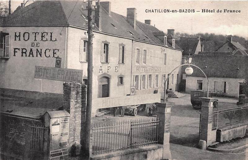 Châtillon-en-Bazois (Nièvre) L'Hôtel de France CPA