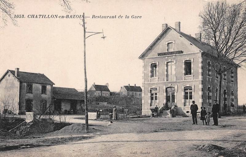 Châtillon-en-Bazois (Nièvre) Le restaurant de la gare CPA