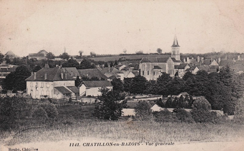Châtillon-en-Bazois (Nièvre) Vue générale CPA