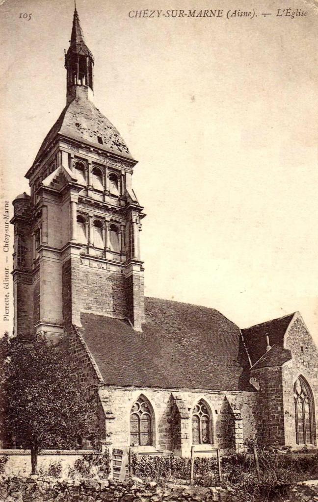 Chézy-sur-Marne (Aisne) CPA l'église Saint Martin