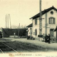 Chézy-sur-Marne (Aisne) CPA Gare