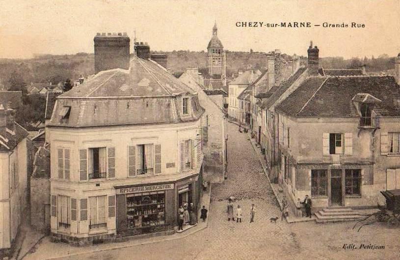 Chézy-sur-Marne (Aisne) CPA Grande rue