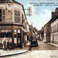Chézy-sur-Marne (Aisne) CPA Café Blanchon